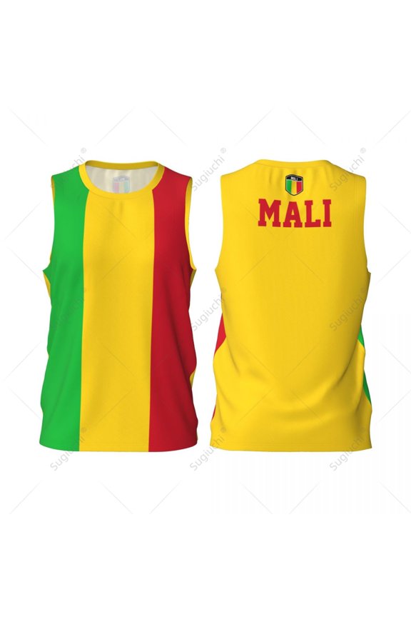 Mali Flag Men Basketball Sports Jersey Running Fitness Multifunction Sleeveless tshirt Exclusive Custom Name Nunber