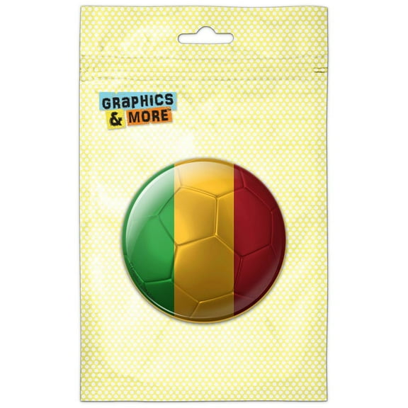 Mali Flag Soccer Ball Futbol Football Refrigerator Button Magnet