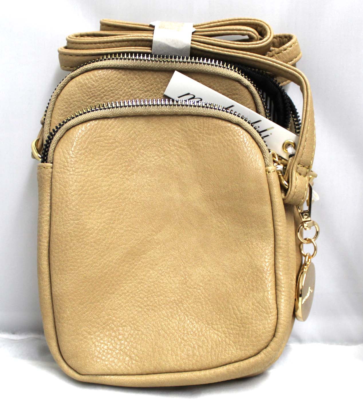 ZOOEASS Triple Zip Small Crossbody Bag Lightweight Purses Vegan Leather  Wristlet Clutch, Includes Adjustable Shoulder