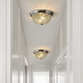 thumbnail image 1 of JONATHAN Y Malia 12" 1-Light Traditional Transitional Iron LED Flush Mount, Chrome/Clear (Set of 2), JYL9901A-SET2, 1 of 7