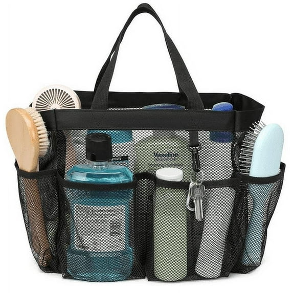 Malianggg Shower Large Bathroom Tote Bag with 8 Pockets Count