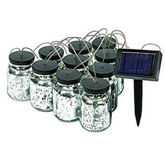 Malibu 1X10 Solar Mason Jar String Lights