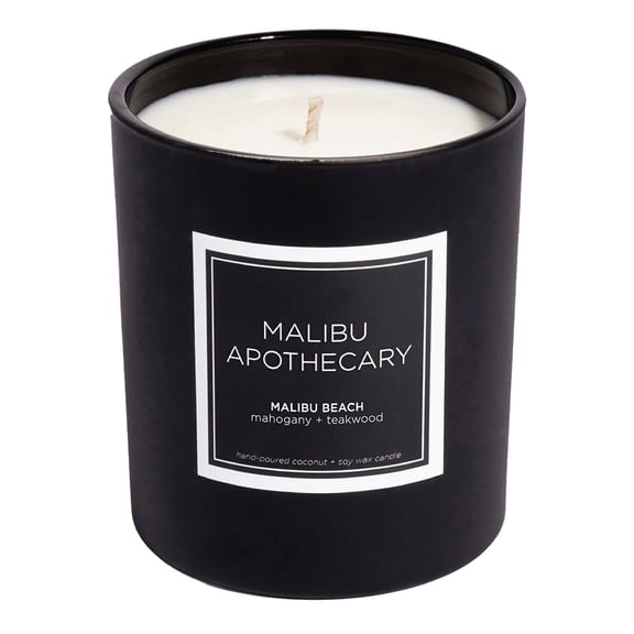 Malibu Apothecary Matte Black Candle - Malibu Beach