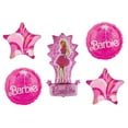 thumbnail image 1 of Malibu Barbie Doll 5 Piece Bouquet Foil Mylar Balloons Set Party Supplies Decorations, 1 of 1