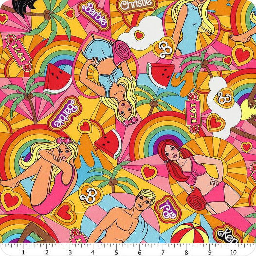 Barbie fabric cheap walmart