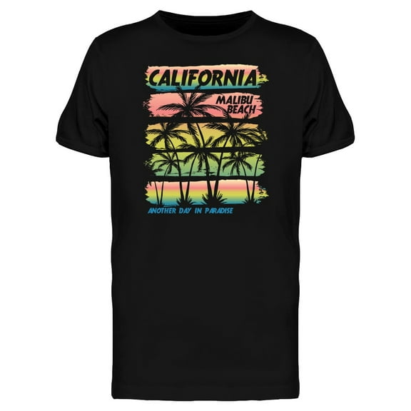 Malibu Beach A Day In Paradise T-Shirt Men -Image by Shutterstock, Male 3X-Large
