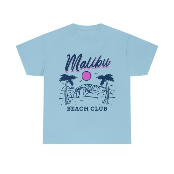 Malibu Beach Club Shirt - Unisex Heavy Cotton Tee Shirt