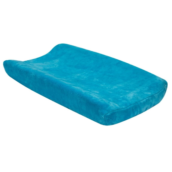 Malibu Blue Plush Changing Pad Cover
