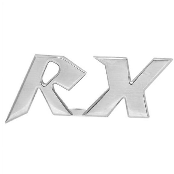 Malibu Boat RX Logo Emblem | 5 x 2 Inch Stainless Steel