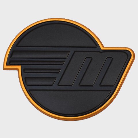 Malibu Boat Raised Emblem Decal 5974808 | Black Gold Logo Sticker