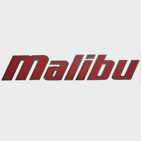 Malibu Boat Raised Emblem Logo Decal 5992899-RED | Red 48 Inch