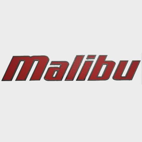 Malibu Boat Raised Emblem Logo Decal 5992916 | Red 40 Inch