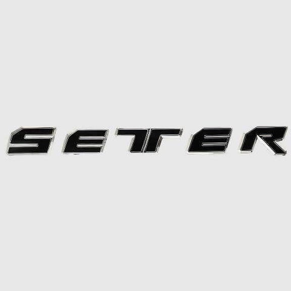 Malibu Boat Raised Setter Decal 5974373 | 43 3/4 x 4 3/8 Black Silver