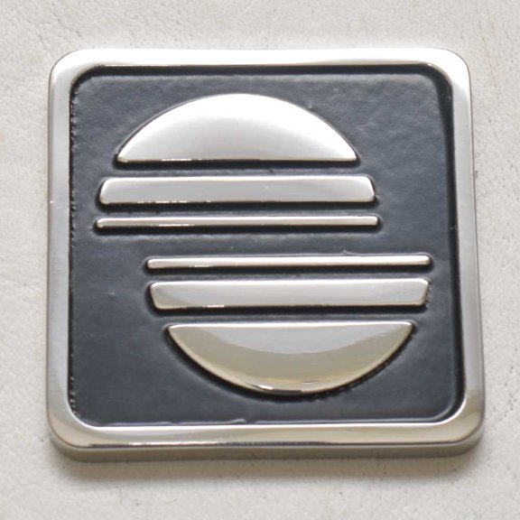 Malibu Boat Sun Logo Emblem | 1 3/4 x 1 3/4 Inch Stainless Steel