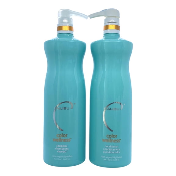 Malibu C Color Wellness Shampoo and Conditioner Combo Pack 1 Liter / 33.8 Oz