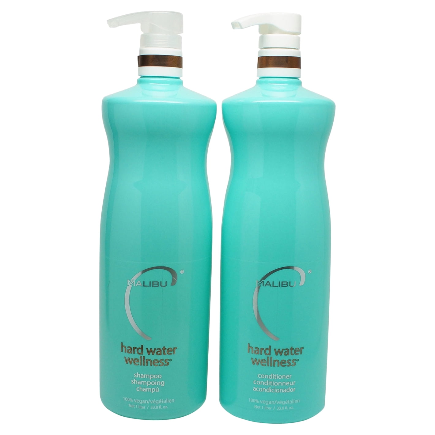 Malibu C Hard Water Wellness Sham poo & Condit ioner Liter Combo Pack