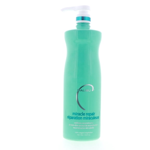 Malibu C Professional Miracle Repair With Cooling Menthol Wellness Reconstructor 33.8 Ounce 1 Liter