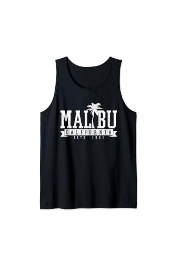 Malibu California Estd 1991 Beach Surf Vintage Tank Top Size S-3XL