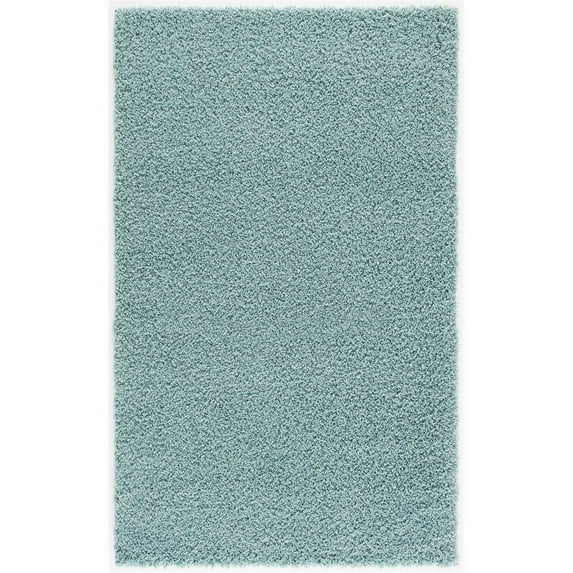 Malibu Collection Modern Shaggy Area Rug 5x8 UBlue