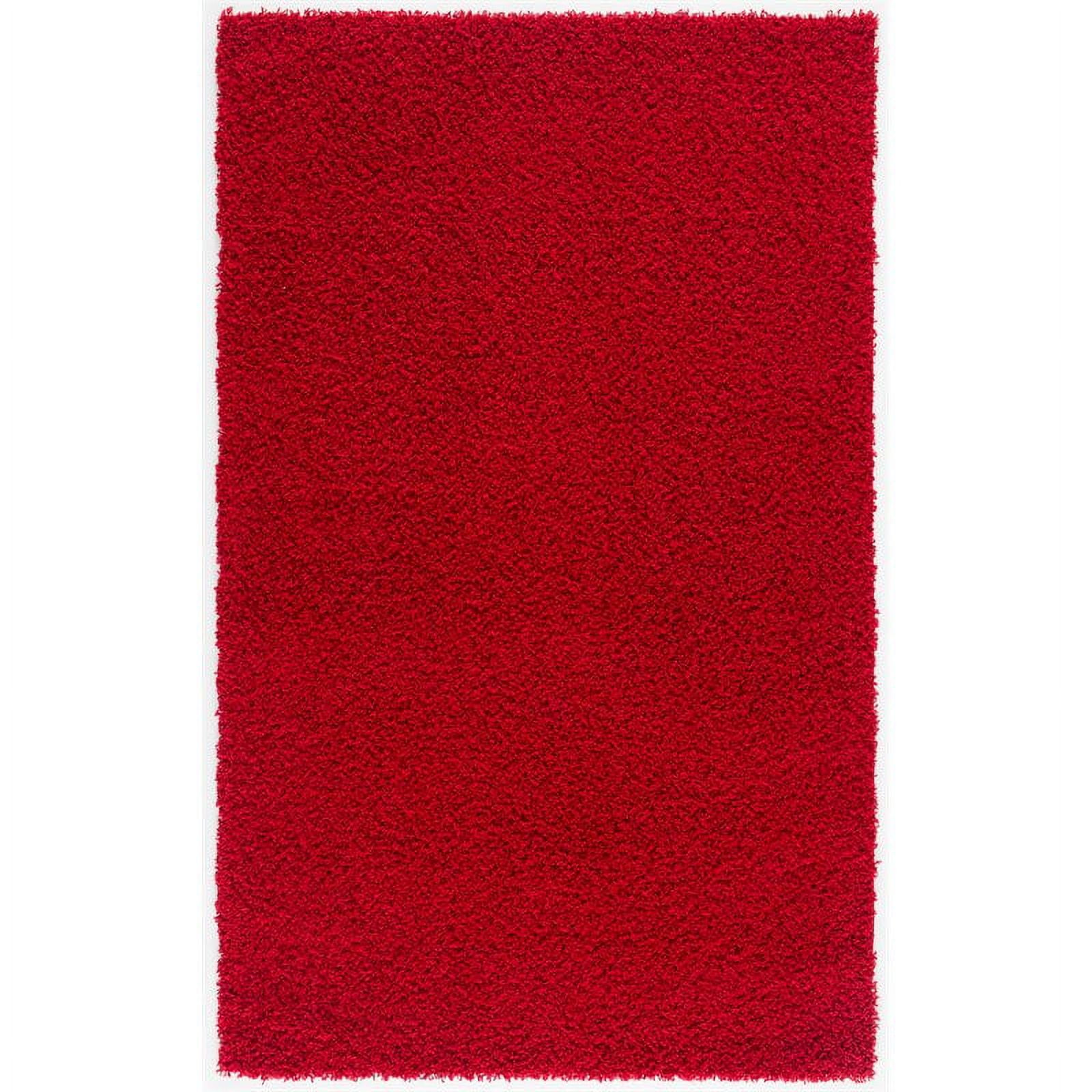 Malibu Collection Modern Shaggy Area Rug 8x10 Red