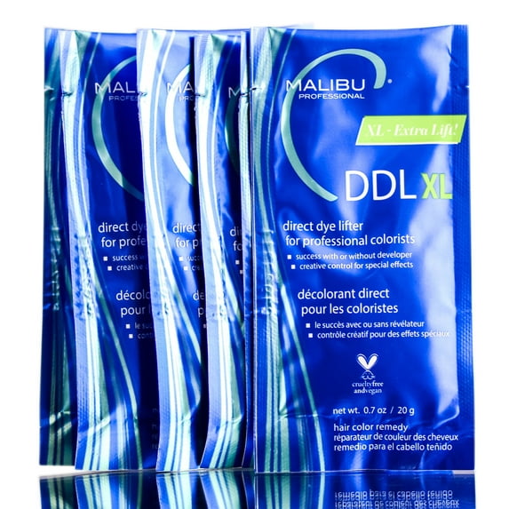Malibu DDL XL Direct Dye Lifter - 6 x 0.7 oz - Pack of 1 with Sleek Comb