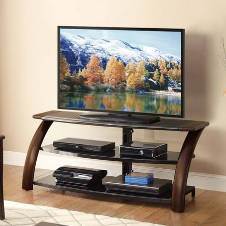 Whalen Furniture - TV Console for Most Flat-Panel TVs Up to 65" - Dark Brown Cherry