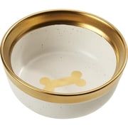 Malibu Dog Dish - Gold - 5 in. - Case of 36 - Chic Design with Golden Flakes