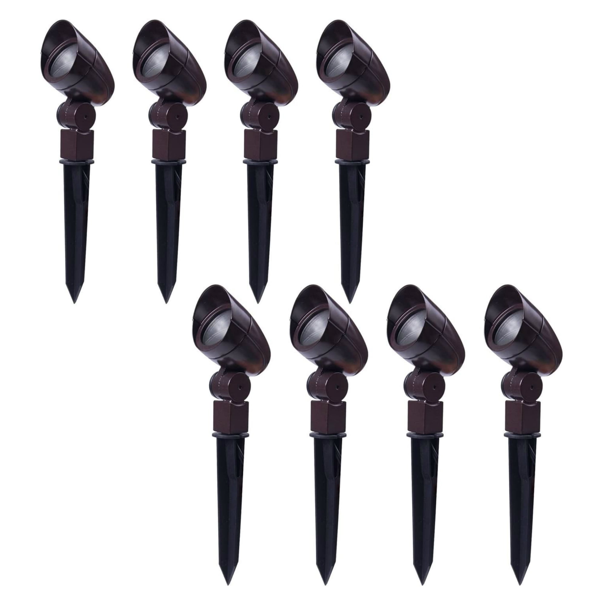 Malibu Equinox LED 3W Landscape Lights 8 Pack Outdoor Spotlighting Weatherproof Lights Low Voltage Floodlight for Garden,Lawn,Driveway,Yard Outdoor Lighting 8409-1607-08