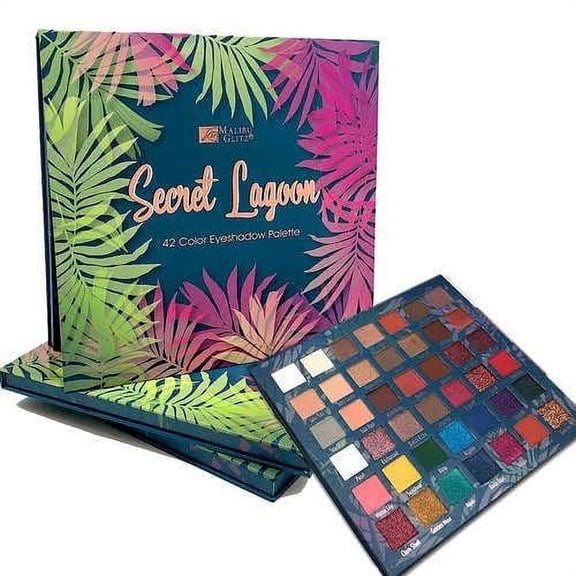 Malibu Glitz Secret Lagoon 42 Color Eyeshadow Palette 6 Piece Display