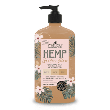 Malibu Hemp Golden Glow Body Moisturizer for Dry Skin