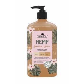 Malibu Hemp Golden Glow Body Moisturizer with Hemp Seed Oil for Dry Skin