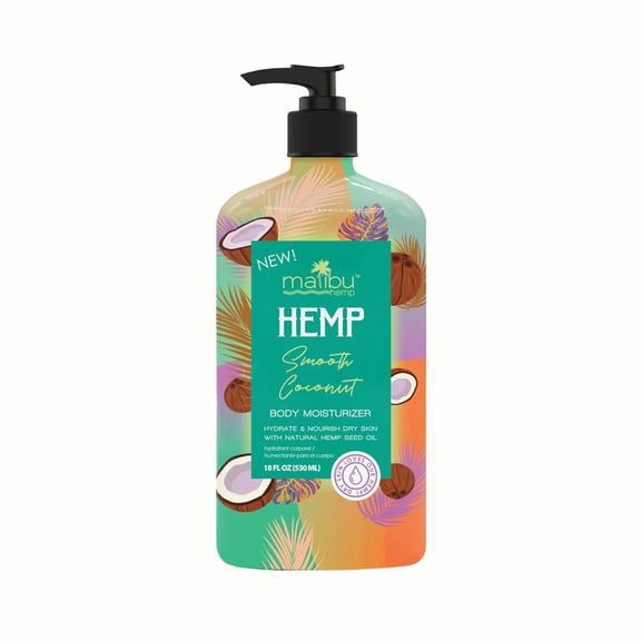Malibu Hemp Smooth Coconut Hemp Moisturizer, 18oz