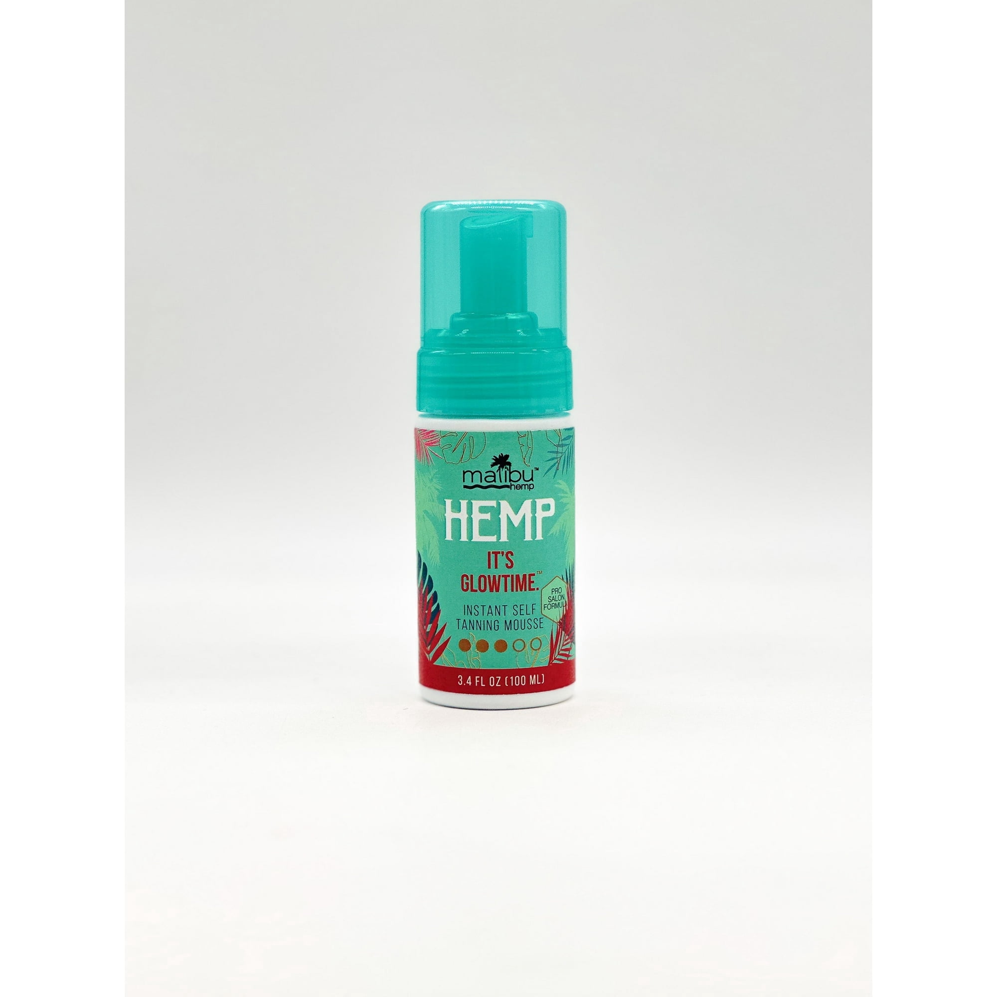 Malibu Hemp Let's Glow Crazy Sunless Tanning Mousse Medium Shade 3.4 fl oz