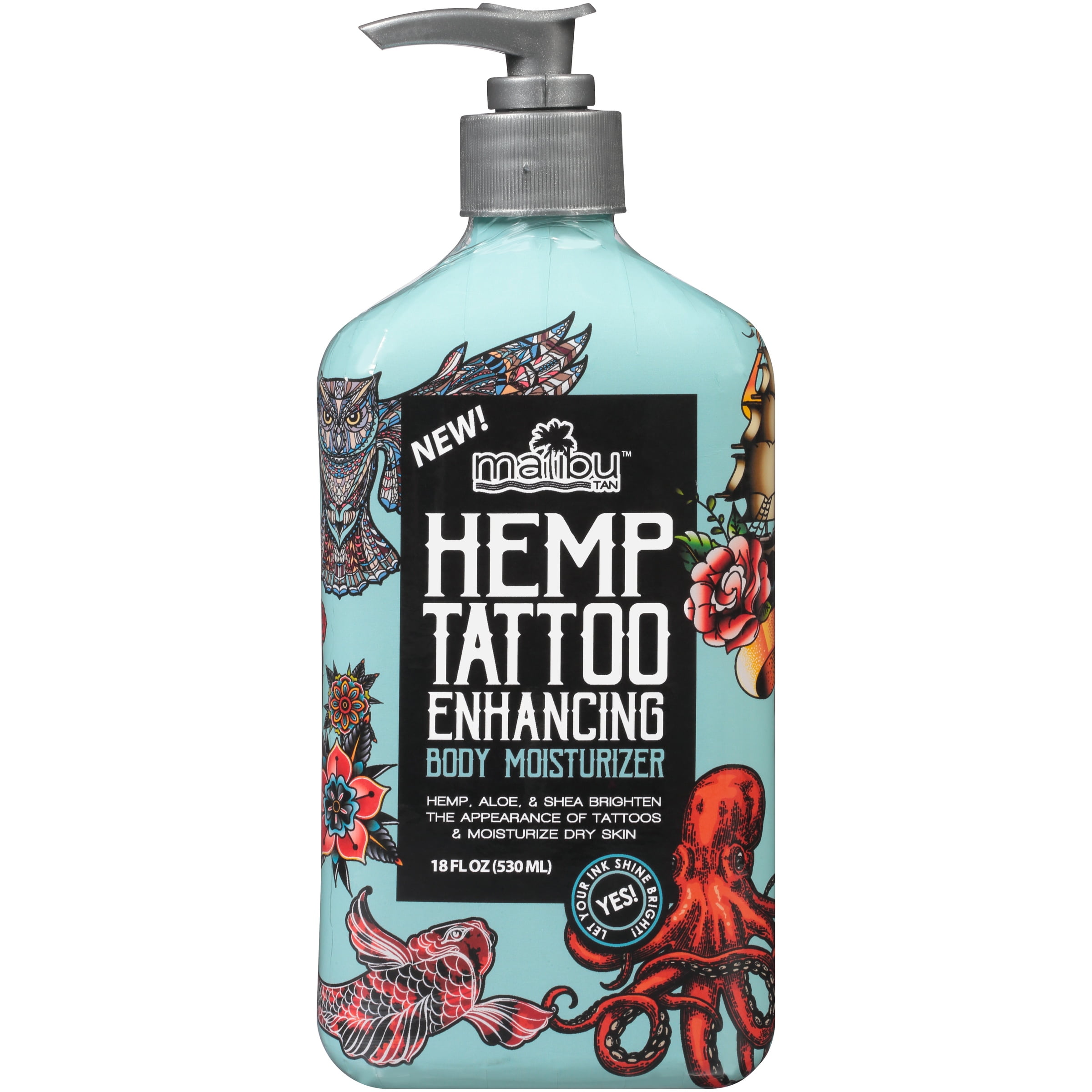 Malibu Hemp Tan Tattoo Enhancing Body Moisturizing Lotion, 12 fl. oz.