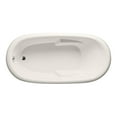 thumbnail image 1 of Malibu Home Arashi Oval Massaging Air Jet Bathtub 72"x 40"x 22" in Biscuit, 1 of 5