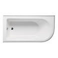 thumbnail image 1 of Malibu Home Broad LH Rectangle Soaking Bathtub 66"x 32"x 21" in White, 1 of 5