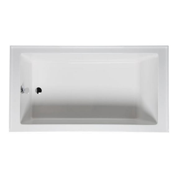 Malibu Home Driftwood ADA LH Massaging Air Jet Bathtub 60"x 32"x 18" in White