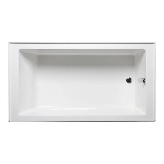 Malibu Home Driftwood ADA RH Massaging Air Jet Bathtub 60"x 32"x 18" in White