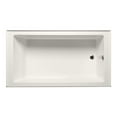 thumbnail image 1 of Malibu Home Driftwood RH Rectangle Whirlpool Bathtub 60"x 32"x 22" in Biscuit, 1 of 6