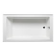 thumbnail image 1 of Malibu Home Driftwood RH Rectangle Whirlpool Bathtub 60"x 32"x 22" in White, 1 of 6