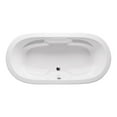 thumbnail image 1 of Malibu Home Hermosa Oval Soaking Bathtub 66"x 44"x 22" in White, 1 of 4