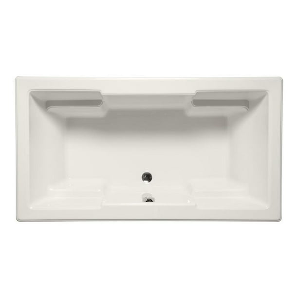 Malibu Home Laguna Rectangle Soaking Bathtub 60"x 36"x 22" in Biscuit