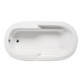 thumbnail image 1 of Malibu Home Marco Oval Massaging Air Jet Bathtub 66"x 42"x 22" in White, 1 of 5