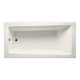 thumbnail image 1 of Malibu Home Redondo Rectangle Soaking Bathtub 72"x 36"x 21" in Biscuit, 1 of 5