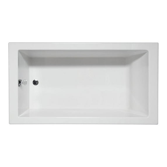 Malibu Home Venice Rectangle Whirlpool Bathtub 66"x 48"x 22" in White