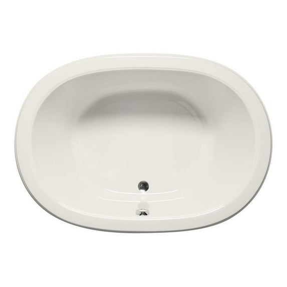 Malibu Home Waikki Oval Whirlpool Bathtub 72"x 42"x 23" in Biscuit