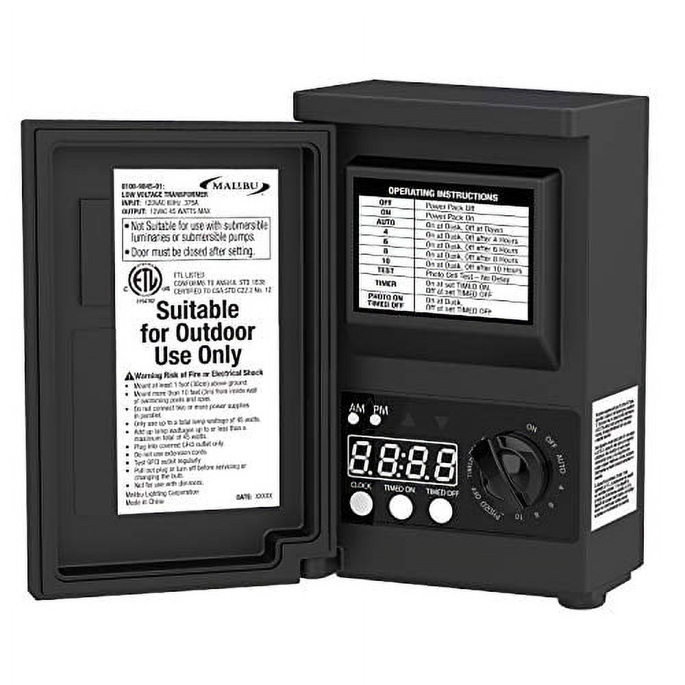 Malibu LED 45watt Outdoor Low Voltage Transformer with Digital Timer