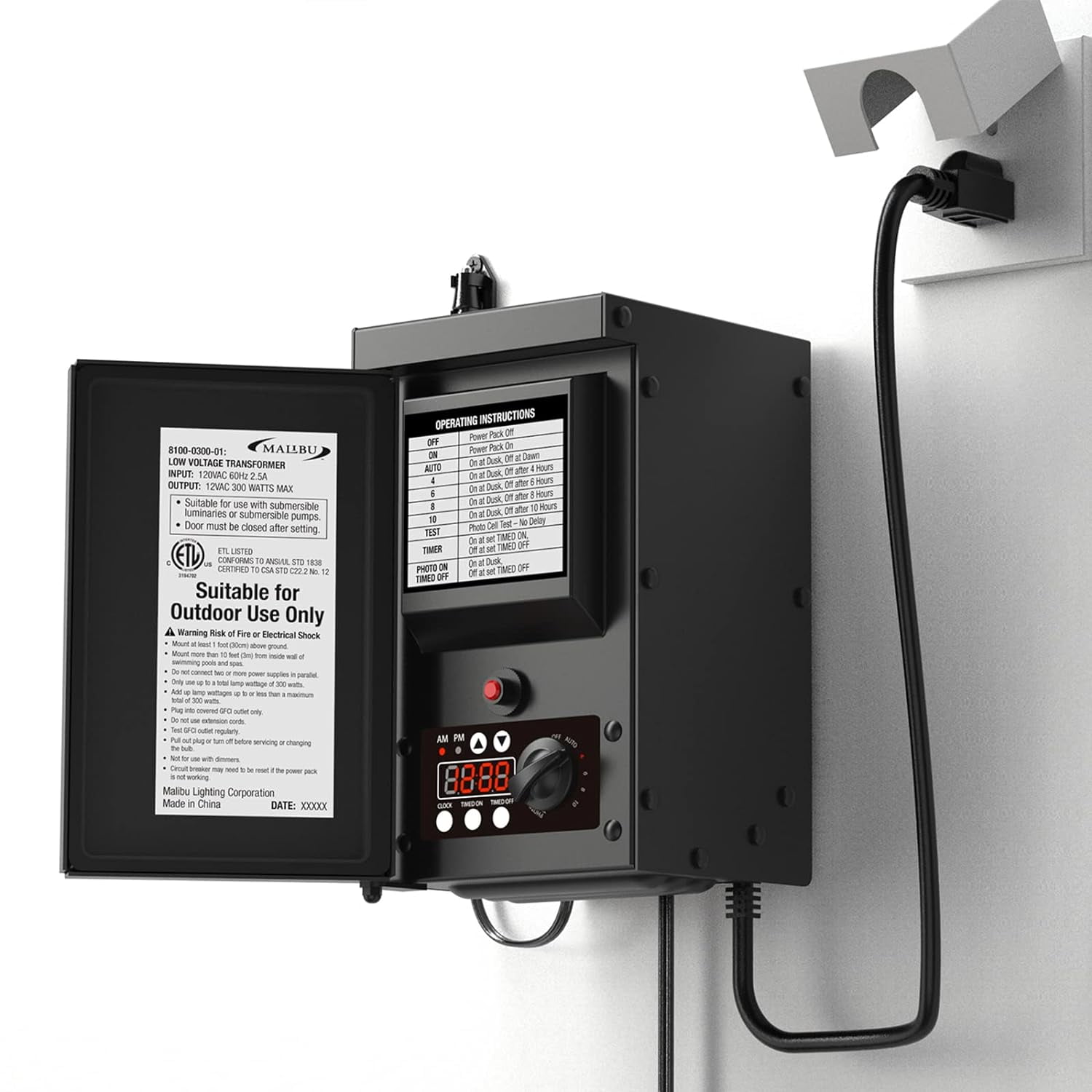 Malibu Low Voltage Transformer 300 Watt for Outdoor Landscape Lighting