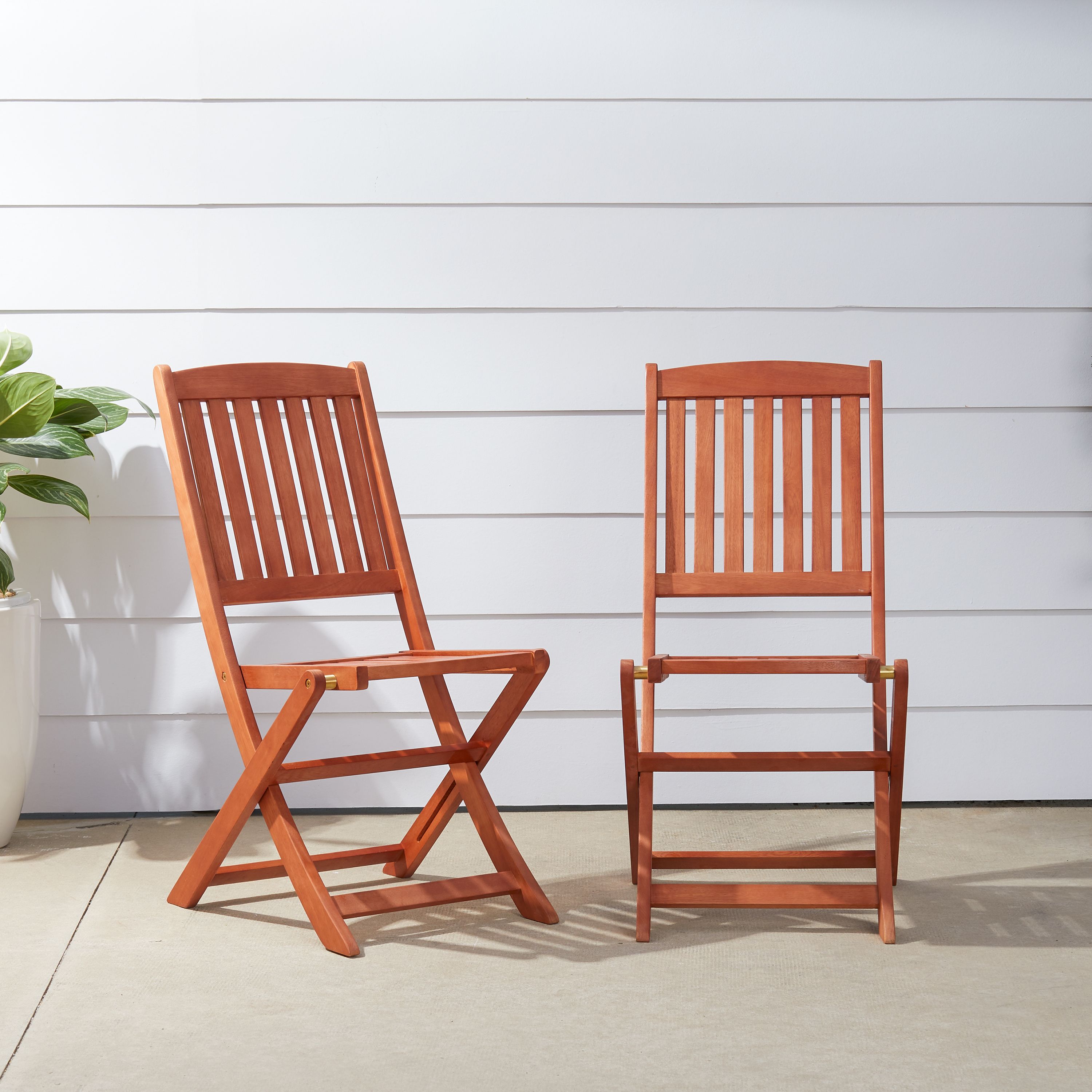 Malibu Outdoor Patio 3-Piece Wood Dining Set with Folding Chair - image 1 of 6
