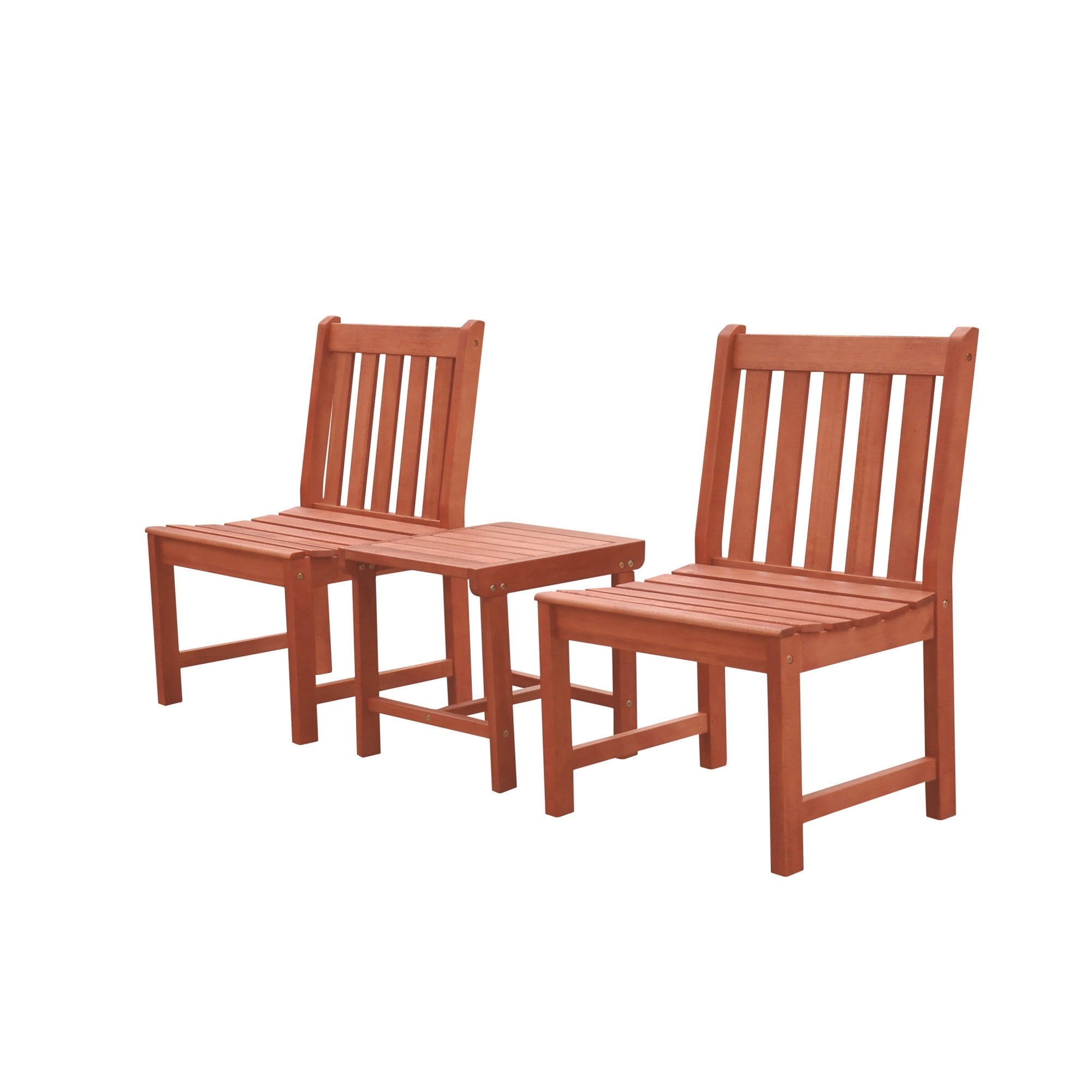Malibu Outdoor Patio 3Piece Wood Dining Set